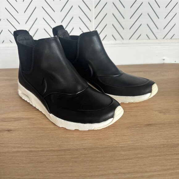 ⭐Nike Air Max Thea Women Mid Boot Shoes Leather Chelsea Sneaker Black 859550-001 - Picture 10 of 10